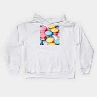 Watercolor dessert french macaron pattern Kids Hoodie